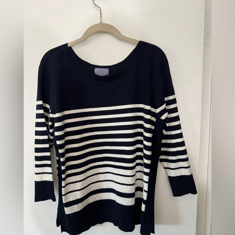 Laura Scott Black Knit Top